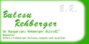 bulcsu rehberger business card